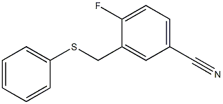 4-fluoro-3-[(phenylsulfanyl)methyl]benzonitrile Struktur