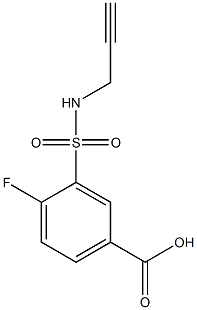 4-fluoro-3-[(prop-2-ynylamino)sulfonyl]benzoic acid Struktur