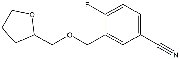 4-fluoro-3-[(tetrahydrofuran-2-ylmethoxy)methyl]benzonitrile Struktur