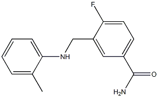 4-fluoro-3-{[(2-methylphenyl)amino]methyl}benzamide Struktur