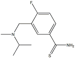 4-fluoro-3-{[isopropyl(methyl)amino]methyl}benzenecarbothioamide Struktur