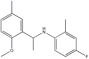 4-fluoro-N-[1-(2-methoxy-5-methylphenyl)ethyl]-2-methylaniline Struktur