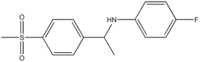 4-fluoro-N-[1-(4-methanesulfonylphenyl)ethyl]aniline Struktur