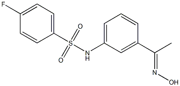 4-fluoro-N-{3-[1-(hydroxyimino)ethyl]phenyl}benzene-1-sulfonamide Struktur