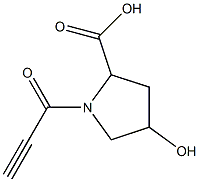 4-hydroxy-1-propioloylpyrrolidine-2-carboxylic acid Struktur