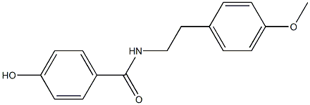 4-hydroxy-N-[2-(4-methoxyphenyl)ethyl]benzamide Struktur