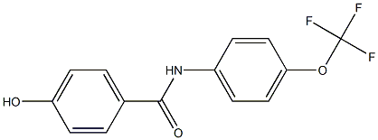 4-hydroxy-N-[4-(trifluoromethoxy)phenyl]benzamide Struktur