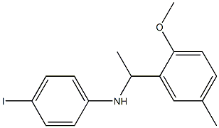 4-iodo-N-[1-(2-methoxy-5-methylphenyl)ethyl]aniline Struktur