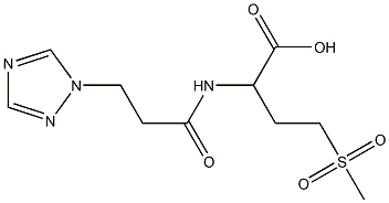 4-methanesulfonyl-2-[3-(1H-1,2,4-triazol-1-yl)propanamido]butanoic acid Struktur