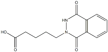 5-(1,4-dioxo-1,2,3,4-tetrahydrophthalazin-2-yl)pentanoic acid Struktur