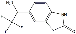 5-(1-amino-2,2,2-trifluoroethyl)-2,3-dihydro-1H-indol-2-one Struktur