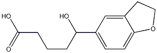 5-(2,3-dihydro-1-benzofuran-5-yl)-5-hydroxypentanoic acid Struktur