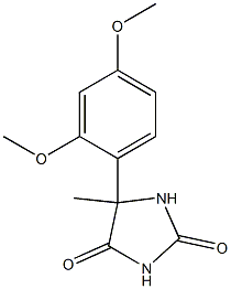 5-(2,4-dimethoxyphenyl)-5-methylimidazolidine-2,4-dione Struktur