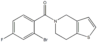 5-(2-bromo-4-fluorobenzoyl)-4,5,6,7-tetrahydrothieno[3,2-c]pyridine Struktur