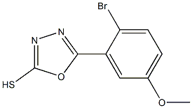 5-(2-bromo-5-methoxyphenyl)-1,3,4-oxadiazole-2-thiol Struktur