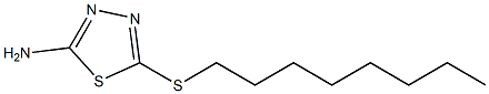 5-(octylsulfanyl)-1,3,4-thiadiazol-2-amine Struktur