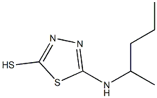 5-(pentan-2-ylamino)-1,3,4-thiadiazole-2-thiol Struktur