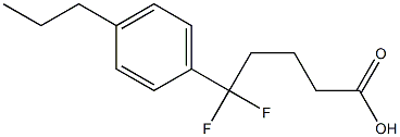 5,5-difluoro-5-(4-propylphenyl)pentanoic acid Struktur