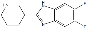 5,6-difluoro-2-(piperidin-3-yl)-1H-1,3-benzodiazole Struktur