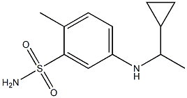 5-[(1-cyclopropylethyl)amino]-2-methylbenzene-1-sulfonamide Struktur