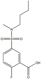 5-[butyl(methyl)sulfamoyl]-2-fluorobenzoic acid Struktur