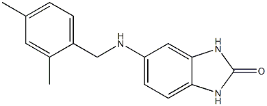 5-{[(2,4-dimethylphenyl)methyl]amino}-2,3-dihydro-1H-1,3-benzodiazol-2-one Struktur