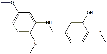 5-{[(2,5-dimethoxyphenyl)amino]methyl}-2-methoxyphenol Struktur