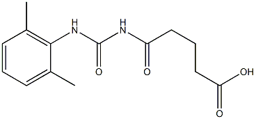 5-{[(2,6-dimethylphenyl)carbamoyl]amino}-5-oxopentanoic acid Struktur