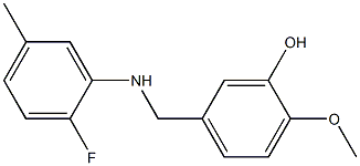 5-{[(2-fluoro-5-methylphenyl)amino]methyl}-2-methoxyphenol Struktur