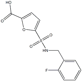 5-{[(2-fluorophenyl)methyl]sulfamoyl}furan-2-carboxylic acid Struktur