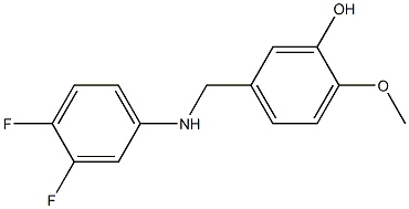 5-{[(3,4-difluorophenyl)amino]methyl}-2-methoxyphenol Struktur