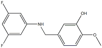 5-{[(3,5-difluorophenyl)amino]methyl}-2-methoxyphenol Struktur