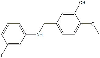 5-{[(3-iodophenyl)amino]methyl}-2-methoxyphenol Struktur