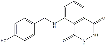 5-{[(4-hydroxyphenyl)methyl]amino}-1,2,3,4-tetrahydrophthalazine-1,4-dione Struktur