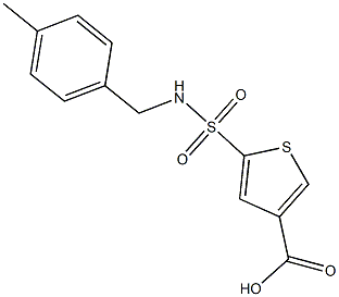 5-{[(4-methylphenyl)methyl]sulfamoyl}thiophene-3-carboxylic acid Struktur