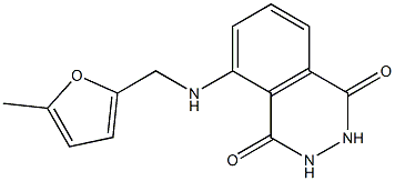 5-{[(5-methylfuran-2-yl)methyl]amino}-1,2,3,4-tetrahydrophthalazine-1,4-dione Struktur