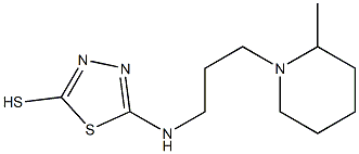 5-{[3-(2-methylpiperidin-1-yl)propyl]amino}-1,3,4-thiadiazole-2-thiol Struktur