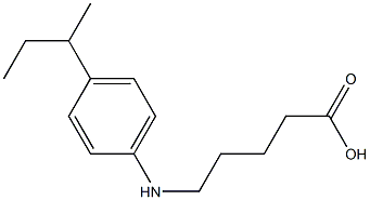 5-{[4-(butan-2-yl)phenyl]amino}pentanoic acid Struktur