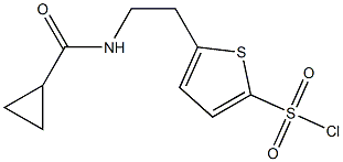 5-{2-[(cyclopropylcarbonyl)amino]ethyl}thiophene-2-sulfonyl chloride Struktur