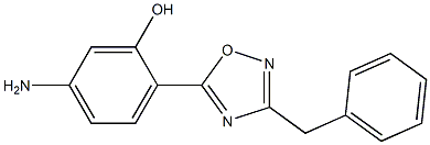 5-amino-2-(3-benzyl-1,2,4-oxadiazol-5-yl)phenol Struktur