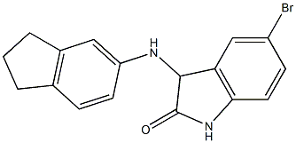 5-bromo-3-(2,3-dihydro-1H-inden-5-ylamino)-2,3-dihydro-1H-indol-2-one Struktur