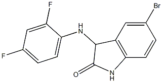 5-bromo-3-[(2,4-difluorophenyl)amino]-2,3-dihydro-1H-indol-2-one Struktur