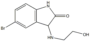 5-bromo-3-[(2-hydroxyethyl)amino]-2,3-dihydro-1H-indol-2-one Struktur