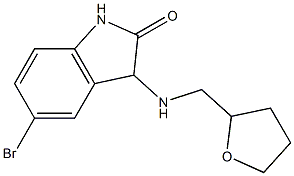 5-bromo-3-[(oxolan-2-ylmethyl)amino]-2,3-dihydro-1H-indol-2-one Struktur