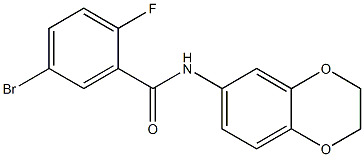 5-bromo-N-(2,3-dihydro-1,4-benzodioxin-6-yl)-2-fluorobenzamide Struktur