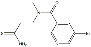 5-bromo-N-(2-carbamothioylethyl)-N-methylpyridine-3-carboxamide Struktur