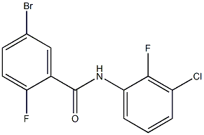 5-bromo-N-(3-chloro-2-fluorophenyl)-2-fluorobenzamide Struktur