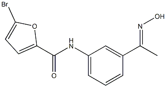 5-bromo-N-{3-[(1E)-N-hydroxyethanimidoyl]phenyl}-2-furamide Struktur