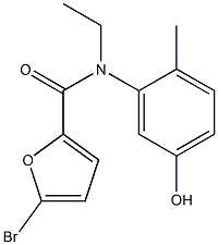 5-bromo-N-ethyl-N-(5-hydroxy-2-methylphenyl)furan-2-carboxamide Struktur