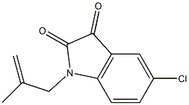 5-chloro-1-(2-methylprop-2-en-1-yl)-2,3-dihydro-1H-indole-2,3-dione Struktur